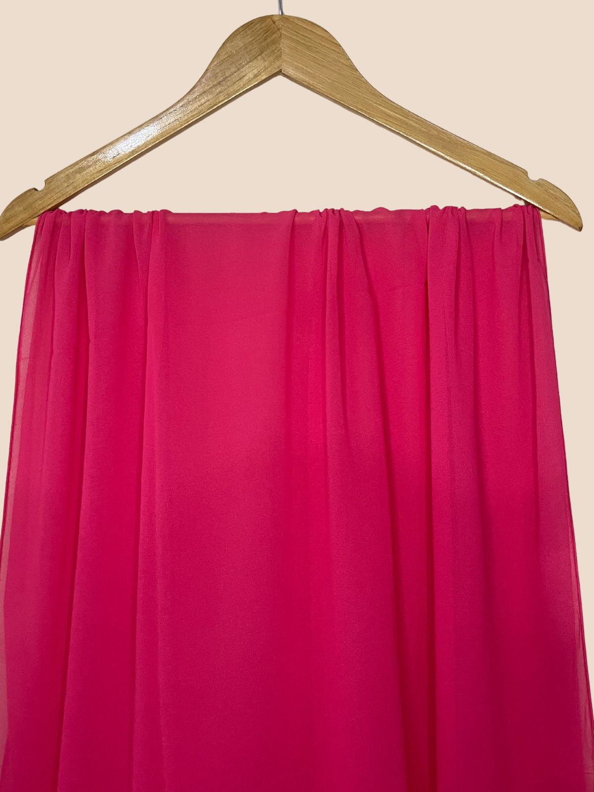 Premium Quality Georgette Chiffon Stole - Cerise Pink