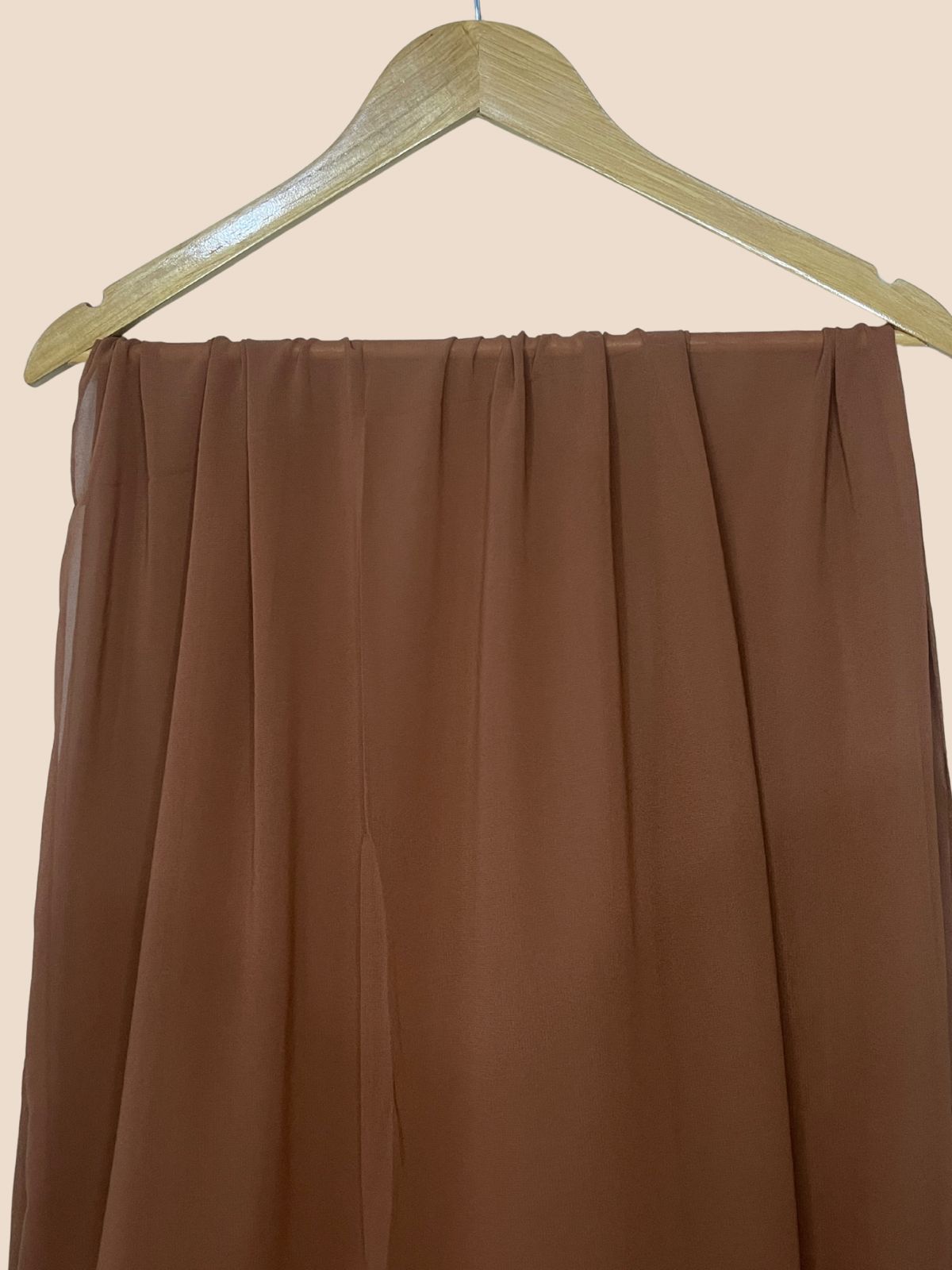 Premium Quality Georgette Chiffon Stole - Brown