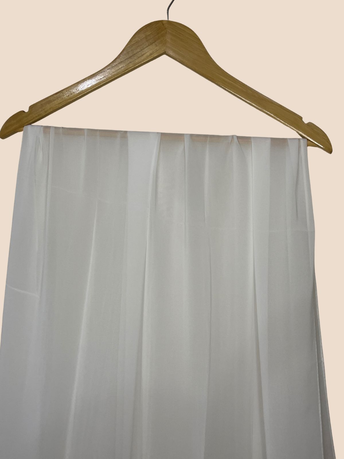 Premium Quality Georgette Chiffon Stole - White