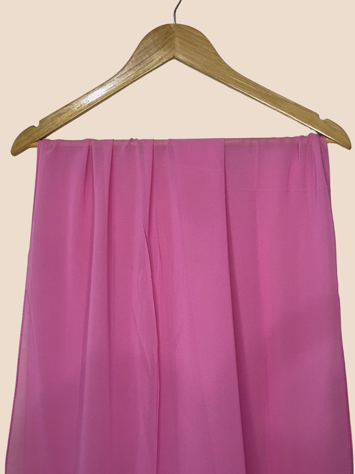 Premium Quality Georgette Chiffon Stole - Hot Pink