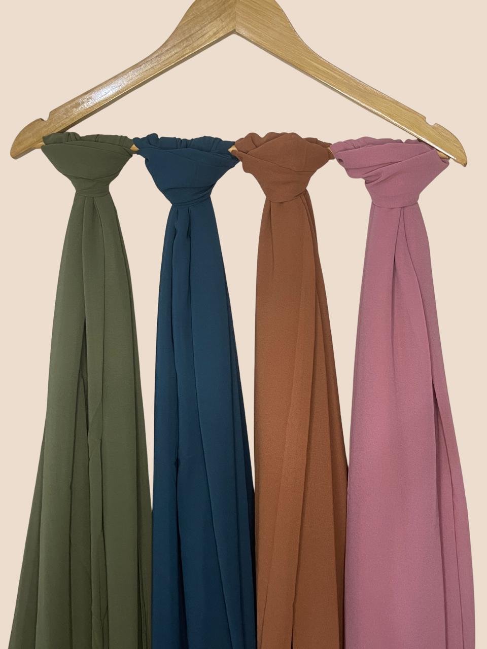 Premium Quality Georgette Chiffon Stole -Mega Box