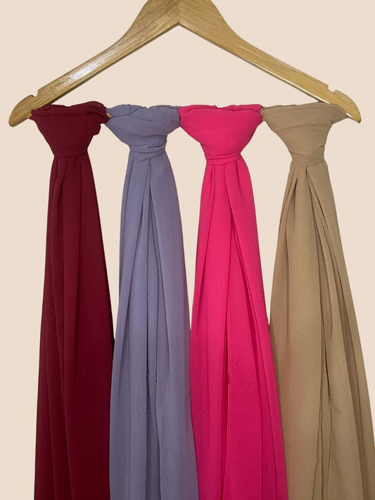 Premium Quality Georgette Chiffon Stole - Mega Box