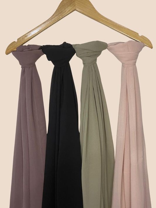 Premium Quality Georgette Chiffon Stole - Mega Box