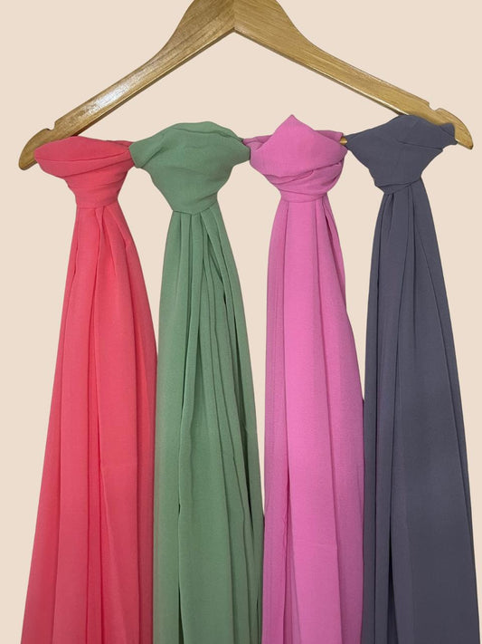 Premium Quality Georgette Chiffon Stole - Mega Box