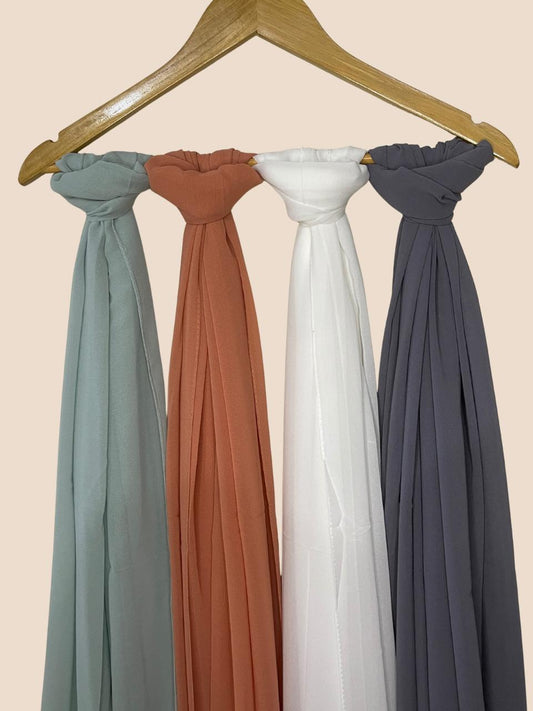 Premium Quality Georgette Chiffon Stole - Mega Box