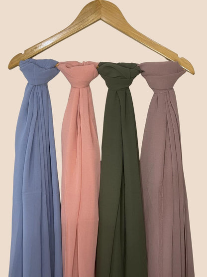 Premium Quality Georgette Chiffon Stole - Mega Box