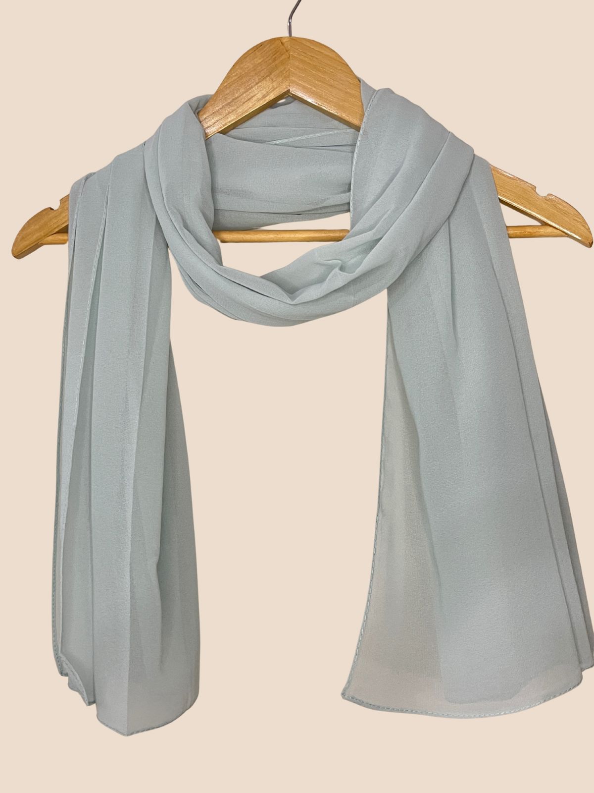 Premium Quality Georgette Chiffon Stole - Powder Blue