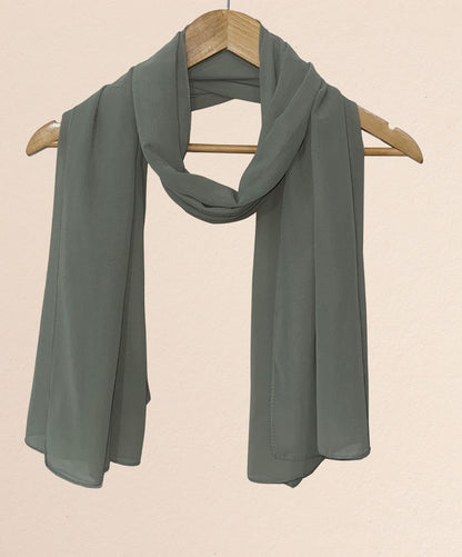 Premium Quality Georgette Chiffon Stole - Pistachio