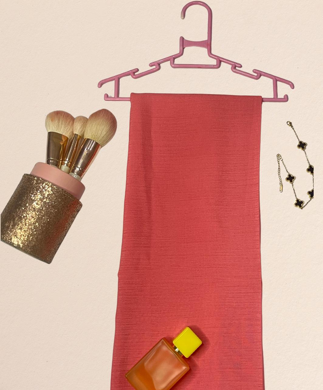 Premium Quality Turkish Brand Stole - Coral Pink