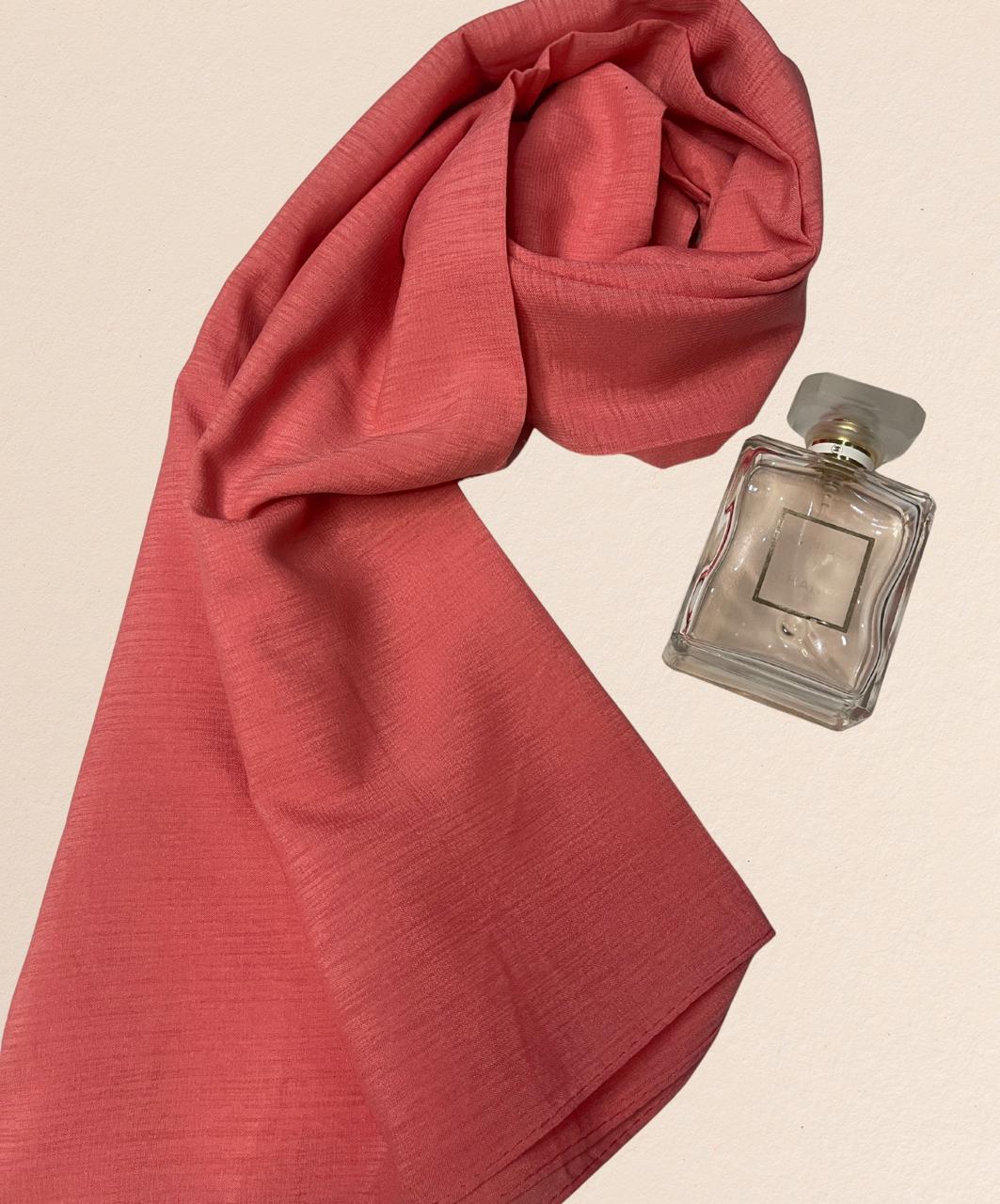 Premium Quality Turkish Brand Stole - Coral Pink