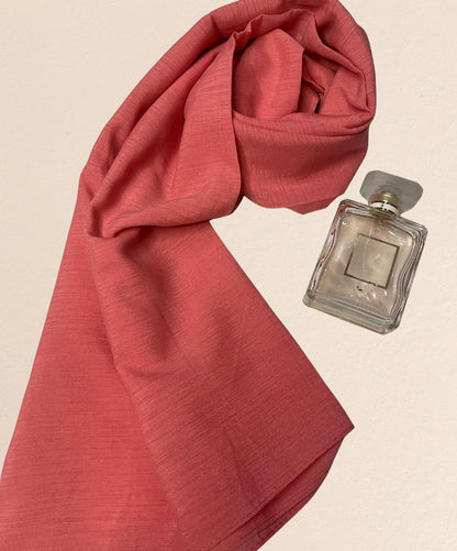 Premium Quality Turkish Brand Stole - Coral Pink