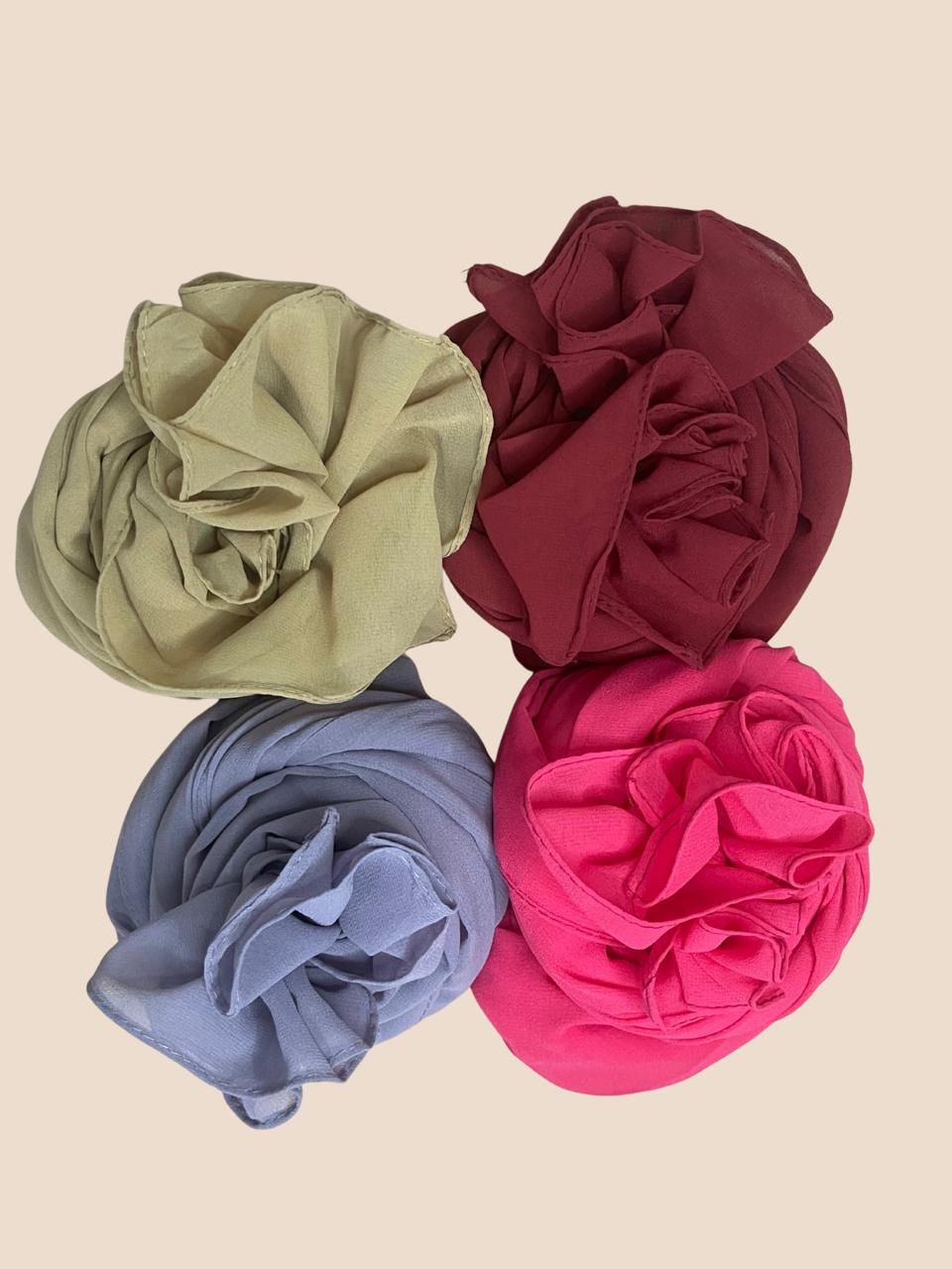 Premium Quality Georgette Chiffon Stole - Mega Box