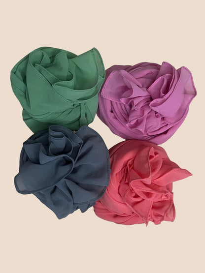 Premium Quality Georgette Chiffon Stole - Mega Box