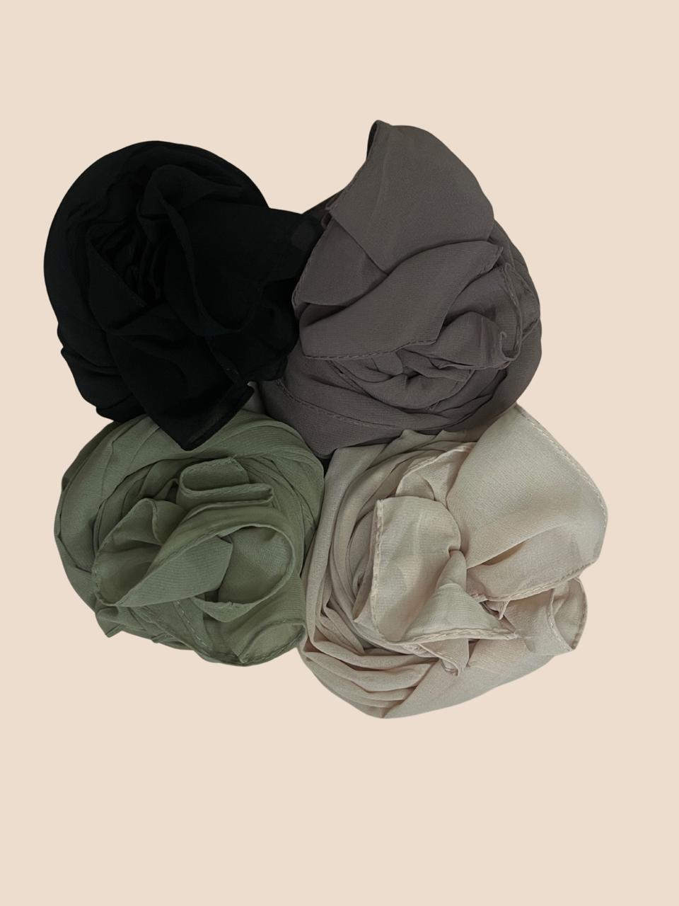 Premium Quality Georgette Chiffon Stole - Mega Box