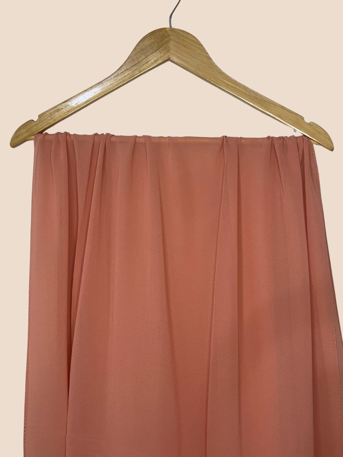 Premium Quality Georgette Chiffon Stole - Dark Salmon Pink