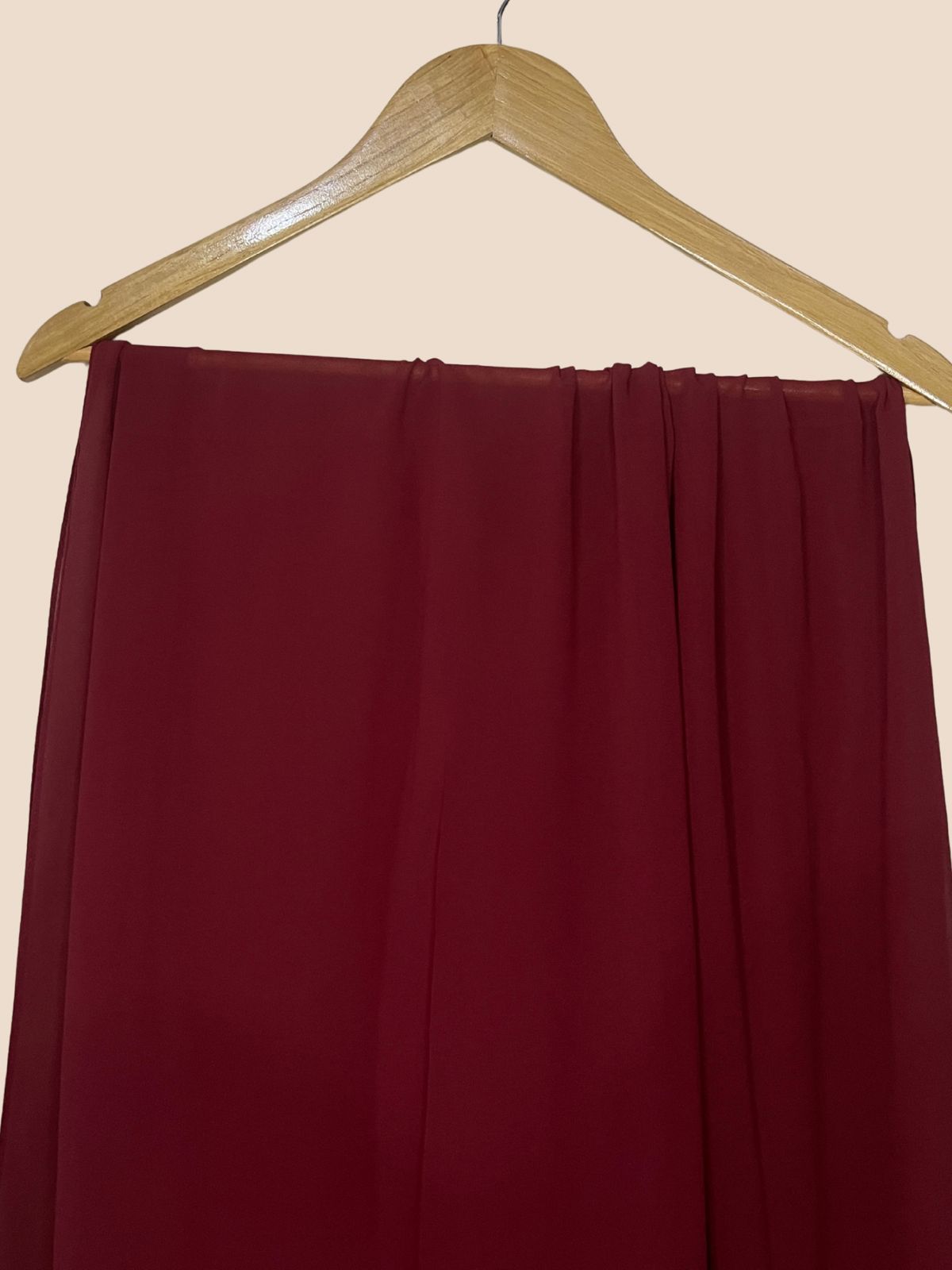 Premium Quality Georgette Chiffon Stole -  Blood Red