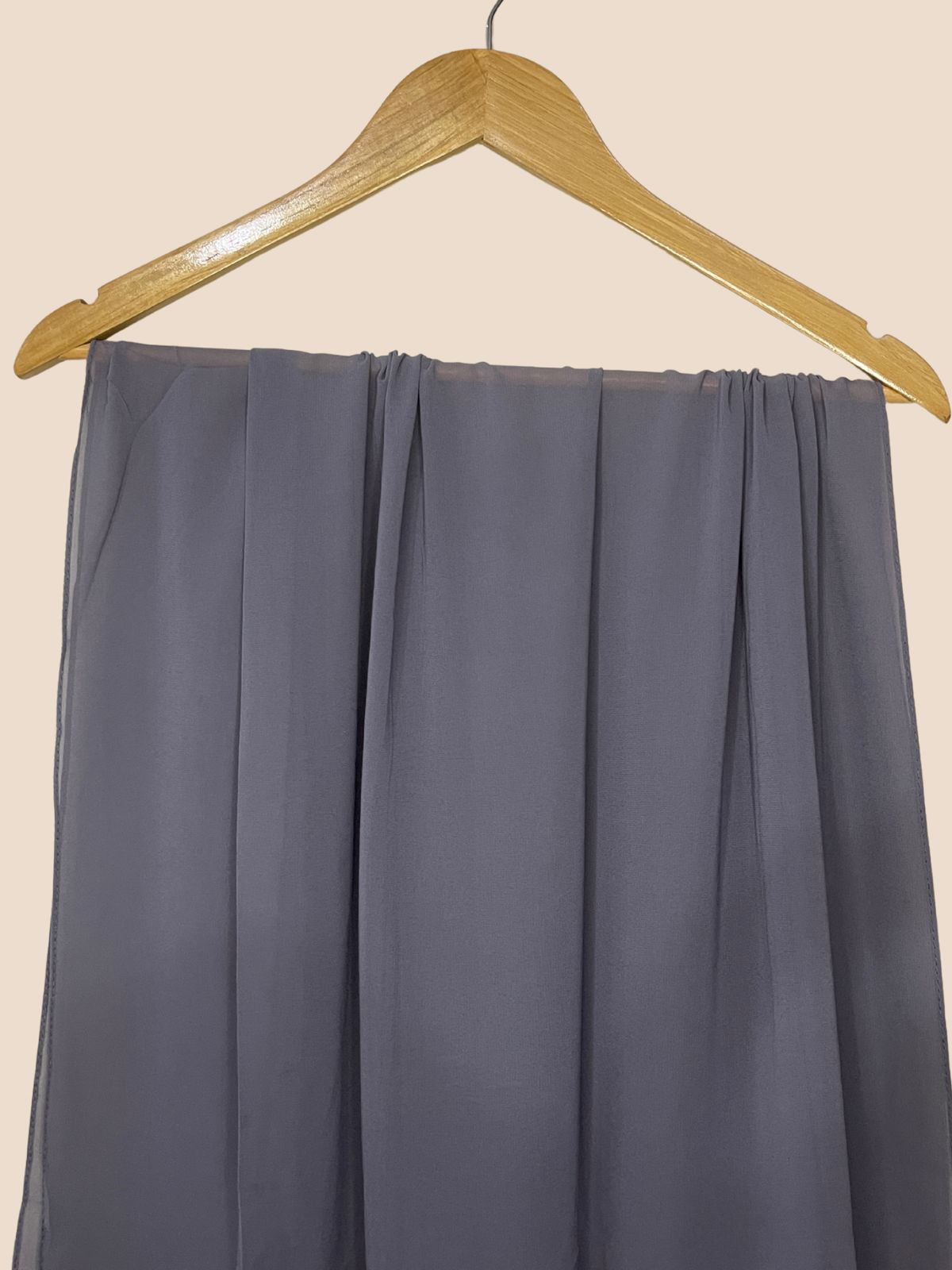 Premium Quality Georgette Chiffon Stole -  Denim Blue