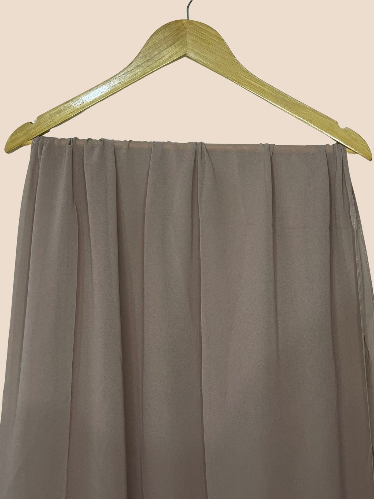 Premium Quality Georgette Chiffon Stole -  Dark Camel Brown