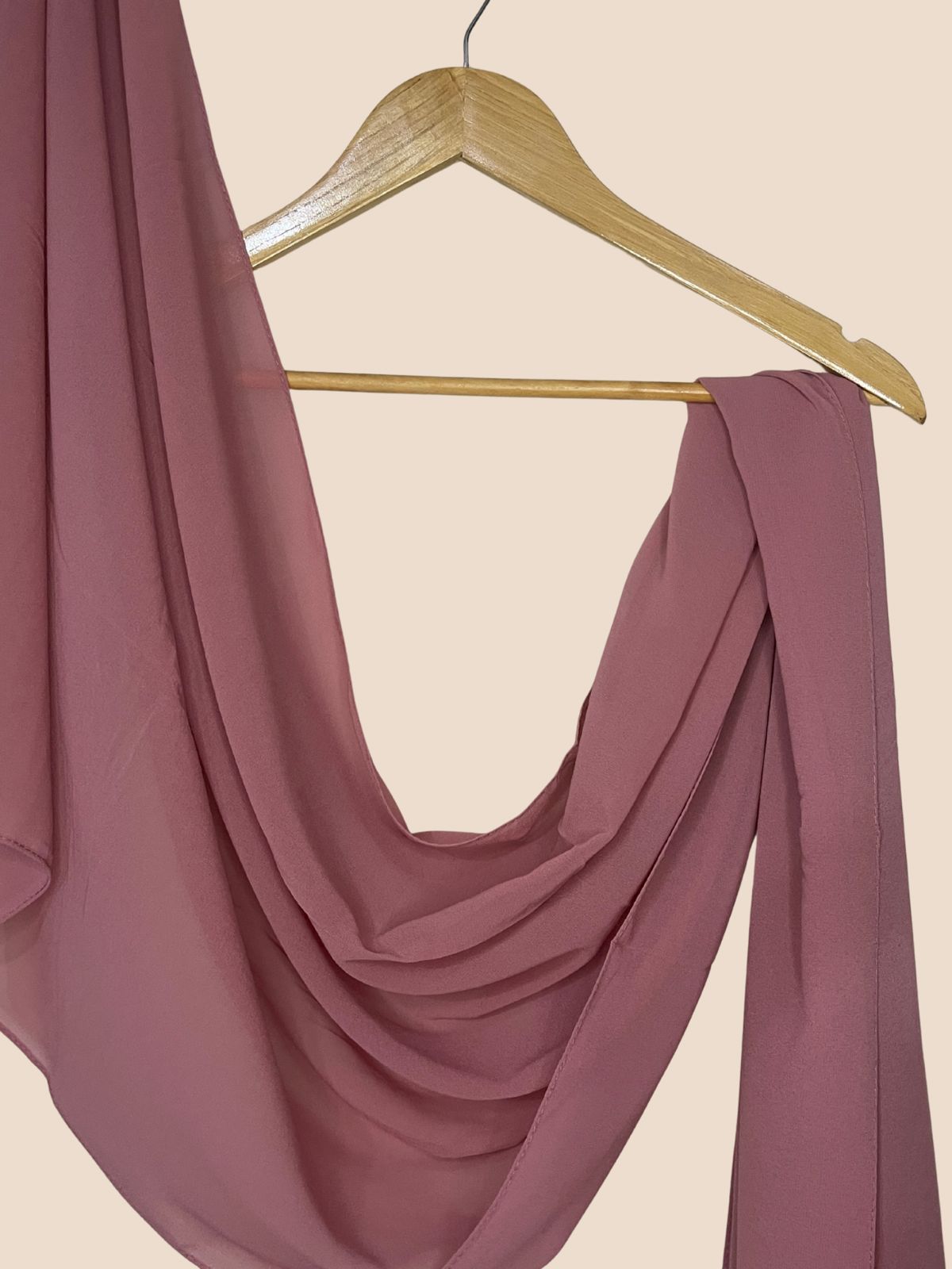 Premium Quality Georgette Chiffon Stole - Dusty Pink