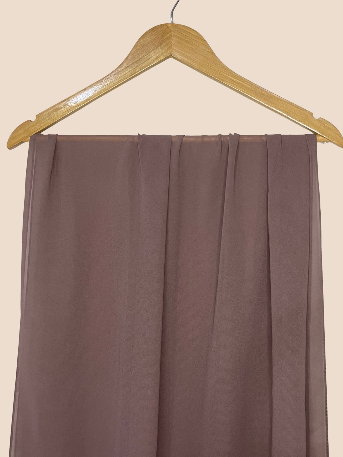 Premium Quality Georgette Chiffon Stole - Coffee Brown