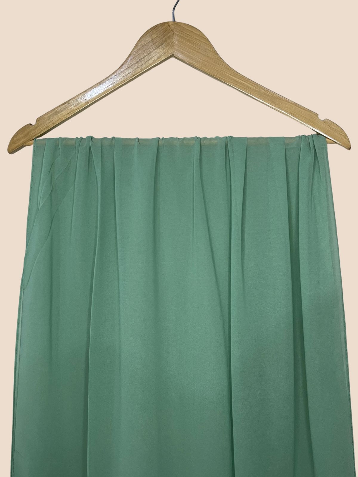 Premium Quality Georgette Chiffon Stole - Lincoln Green