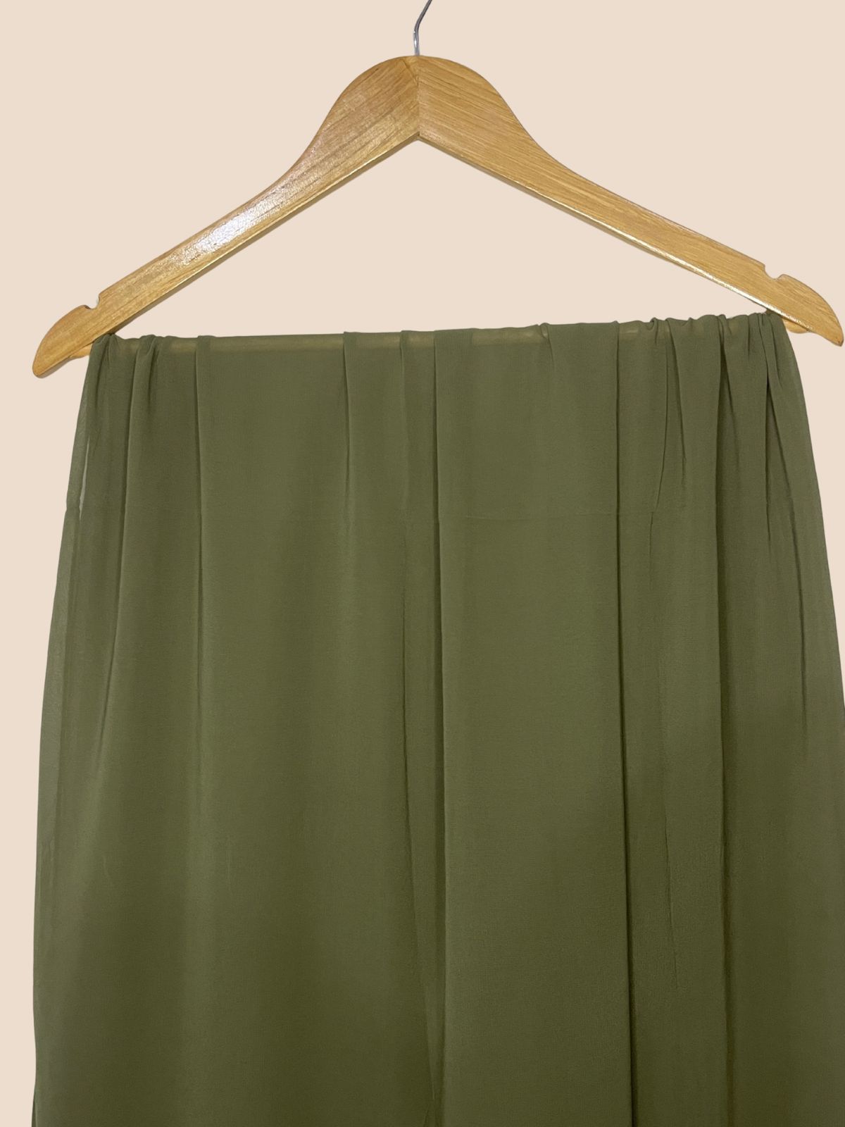 Premium Quality Georgette Chiffon Stole - Fern Green