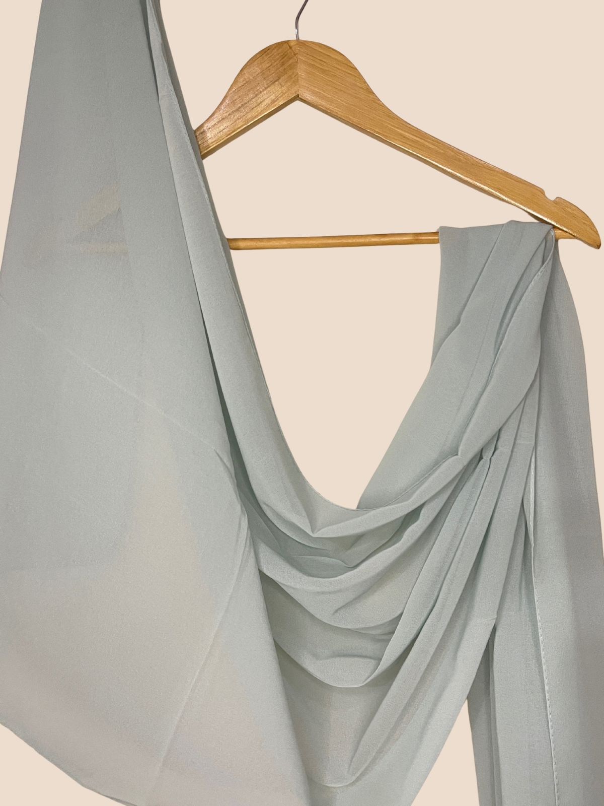 Premium Quality Georgette Chiffon Stole - Powder Blue
