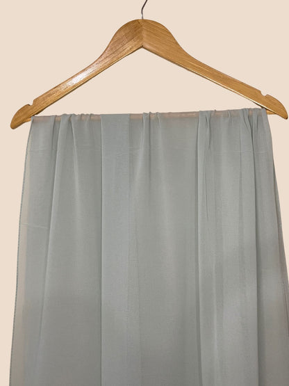 Premium Quality Georgette Chiffon Stole - Powder Blue