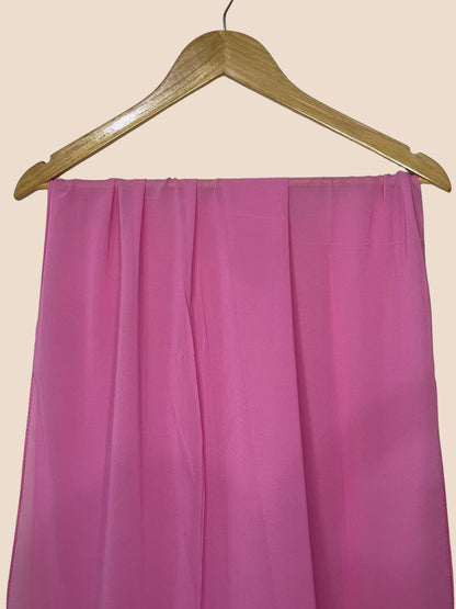 Premium Quality Georgette Chiffon Stole - Hot Pink