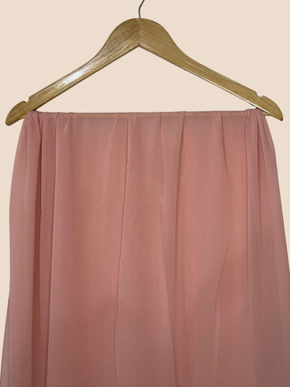 Premium Quality Georgette Chiffon Stole - Coral Pink