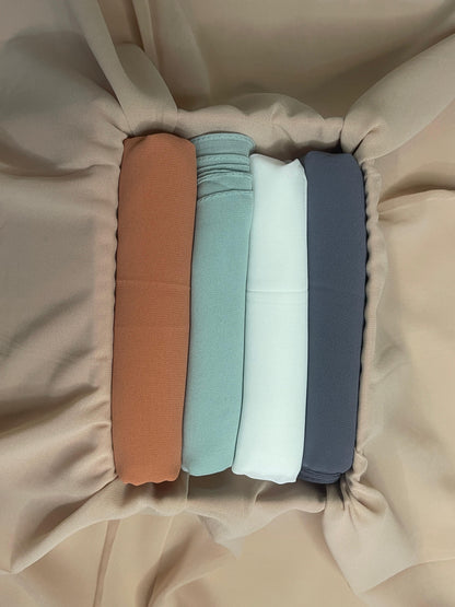 Premium Quality Georgette Chiffon Stole - Mega Box