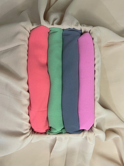 Premium Quality Georgette Chiffon Stole - Mega Box