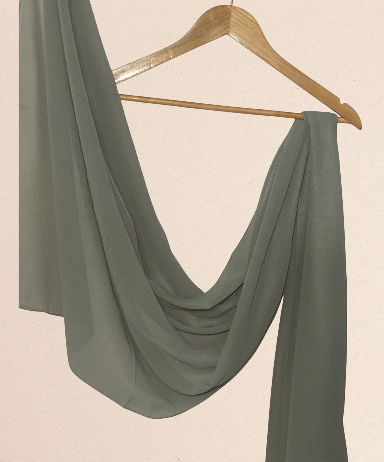 Premium Quality Georgette Chiffon Stole - Pistachio