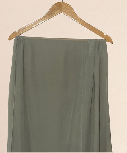 Premium Quality Georgette Chiffon Stole - Pistachio